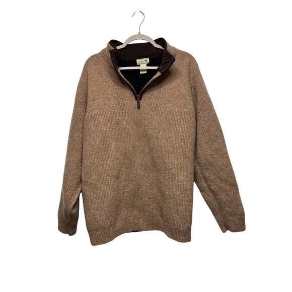 LL Bean Waterfowl 100%‎ Merino Lambs Wool Gore-tex 1/4 Zip Sweater XXL TALL - Picture 3 of 10